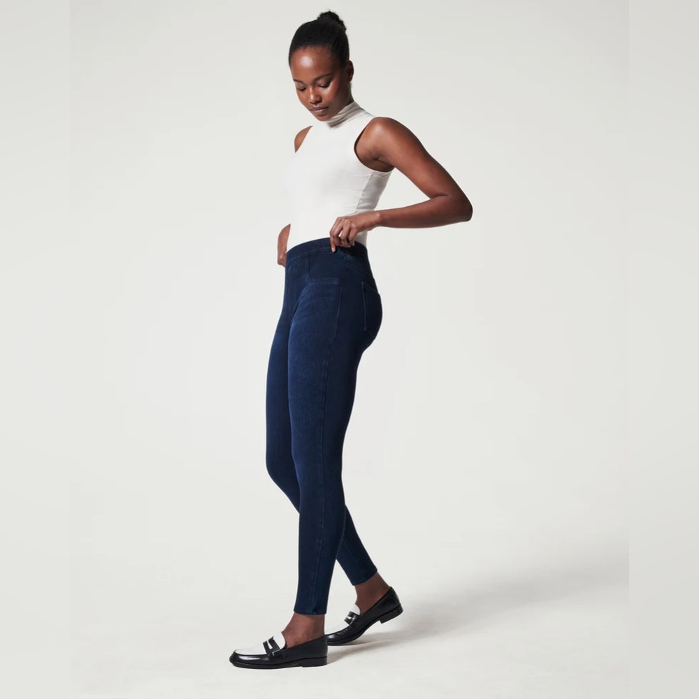 Spanx Jean-ish Ankle Leggings Twilight Rinse - size M